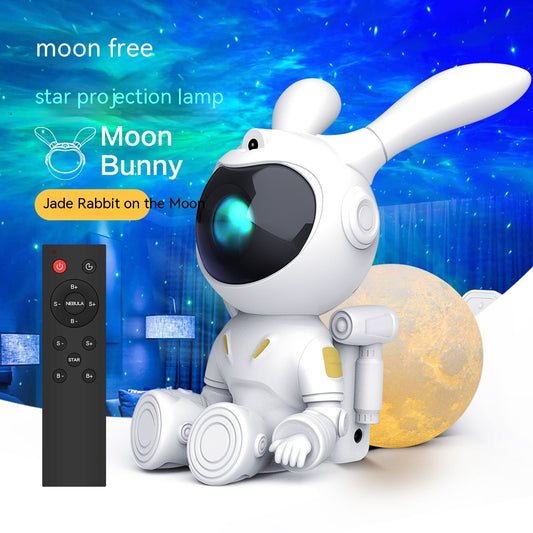 Bedroom Bedside Moon Rabbit Starry Sky Projection Small Night Lamp