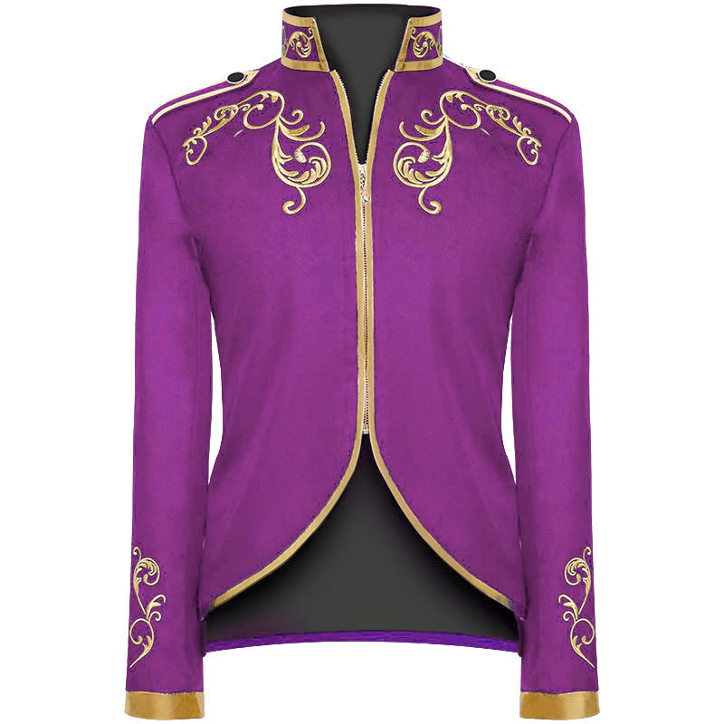 Veste de sport à la mode pour hommes d'Halloween Court Prince Golden Embroidery Suit