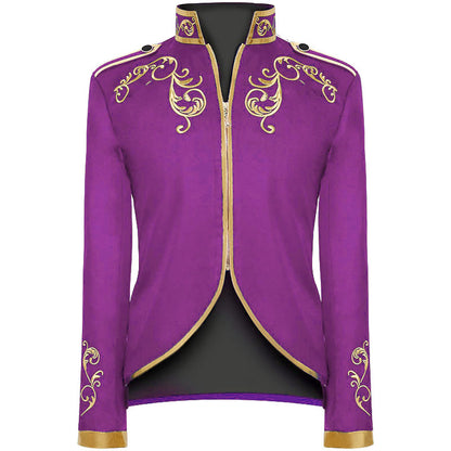 Halloween Men's Fashionable Jacket Court Prince Golden Embroidered Suit Sports Jacket