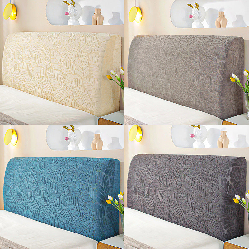 New Simple Jacquard Dustproof Universal Wooden Bed Backrest Cover