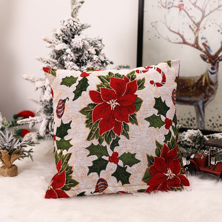 Christmas Square Pillow Cover Home Christmas Decorations