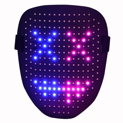 Masque LED à détection de geste avec 50 motifs pour Halloween Cosplay