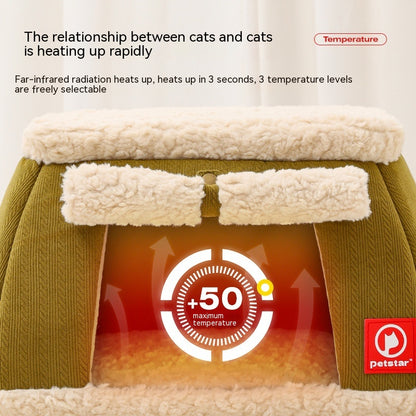 Chauffage thermique électrique hiver maison pour chat chauffage chiot chatons maison fermée