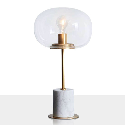 Lampe de Table en marbre minimaliste postmoderne, boule de verre nordique créative