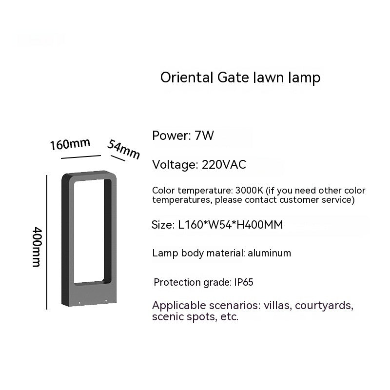 Lámpara de césped exterior impermeable LED paisaje