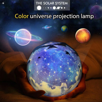 Veilleuse ciel étoilé, projecteur magique de planètes, univers terrestre, lampe LED colorée rotative, étoile clignotante, cadeau de Noël pour enfants et bébés