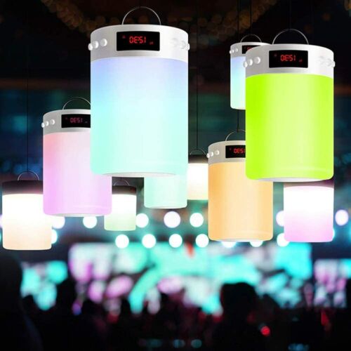 Luz nocturna inalámbrica Altavoz Bluetooth Lámpara de escritorio con control táctil que cambia de color