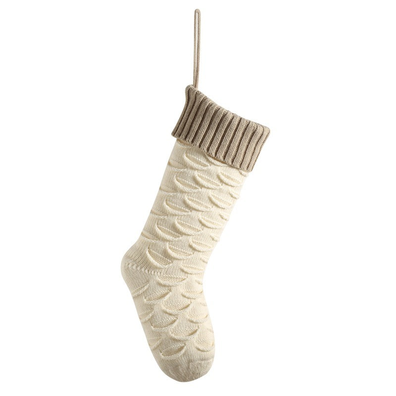 Sac cadeau de Noël Chaussettes décoratives Décoration suspendue tricotée