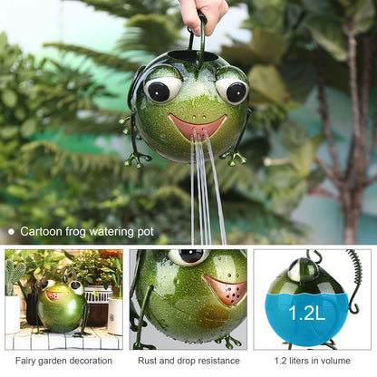 Creative Cartoon Iron Frog Watering Pot Creative Home Decoration