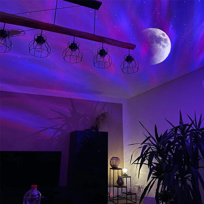 Proyectores de luz estelar Aurora Boreal, luz LED de galaxia, estrella, atmósfera, galaxia, luz nocturna, hogar, dormitorio, cielo, Luna, lámpara, decoración de habitación, regalo