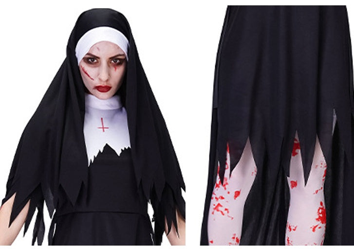 Halloween Women's Blood-stained Dress Suit