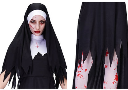 Traje de Halloween para mujer con manchas de sangre