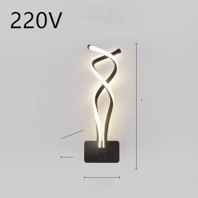 Lampe murale led nordique minimaliste, lampe de chevet pour chambre à coucher