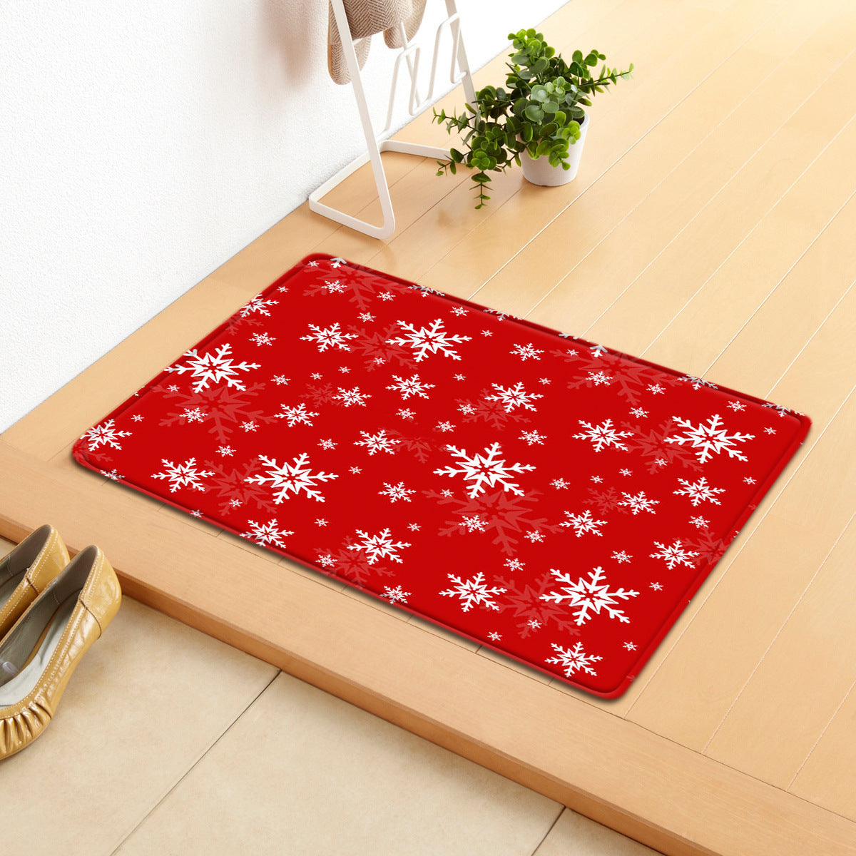 Letter Christmas Home Doormat Bathroom Kitchen Anti-slip Bedroom Living Room Absorbent Carpet