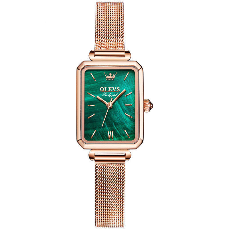 Oris marque montre petite montre verte ceinture étanche dames montre femmes