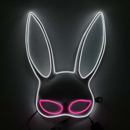 Light Cold Light Half Face Rabbit Girl Mask