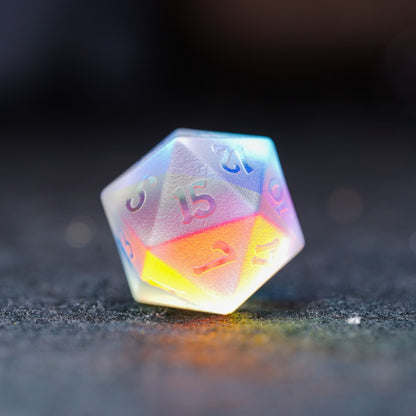 Phantom Crystal Frosted Relief Dice