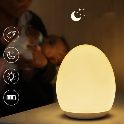 Lampe de table de chevet rechargeable, veilleuse à économie d'énergie