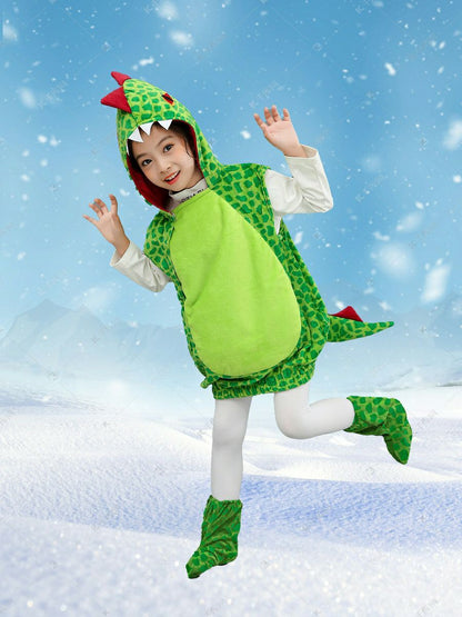 Vêtements d'Halloween pour enfants Vêtements de dinosaure Costume Vêtements mignons pour enfants Maternelle Dessin animé Performance Garçons et filles