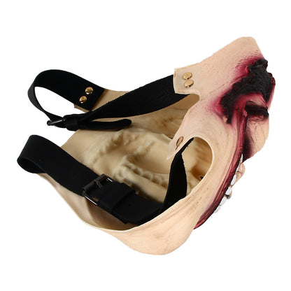 Halloween Horror Half Face Bleeding Mask Headgear