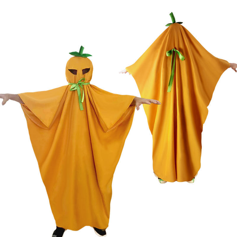 Costume d'Halloween pour enfants avec cape citrouille