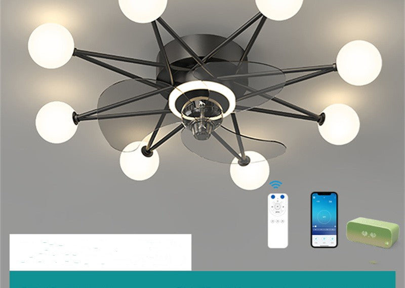 Nordic Ceiling Fan Lights Living Room Dining Room Full Of Stars