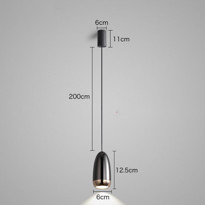 Net Celebrity-candelabro pequeño Led creativo, lámpara de alambre colgante con cabeza de bala para cabecera