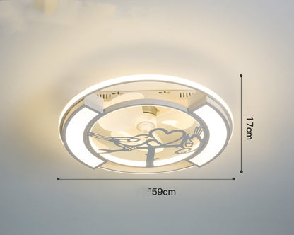 Lampe de plafond à ventilateur électrique invisible