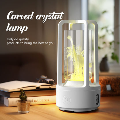 Lámpara de cristal acrílica de Audio 2 en 1 creativa y Altavoz Bluetooth, lámpara de noche táctil para regalo del Día de San Valentín