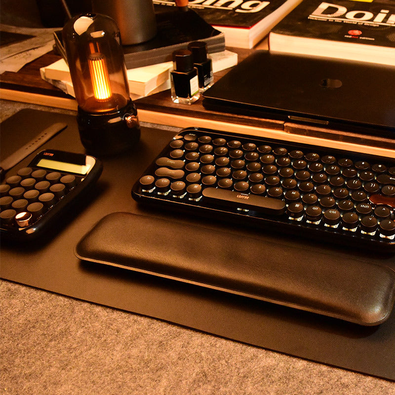 Wireless Office Black Gold Textured Retro Bluetooth Mechanical Keyboard And Mouse Set