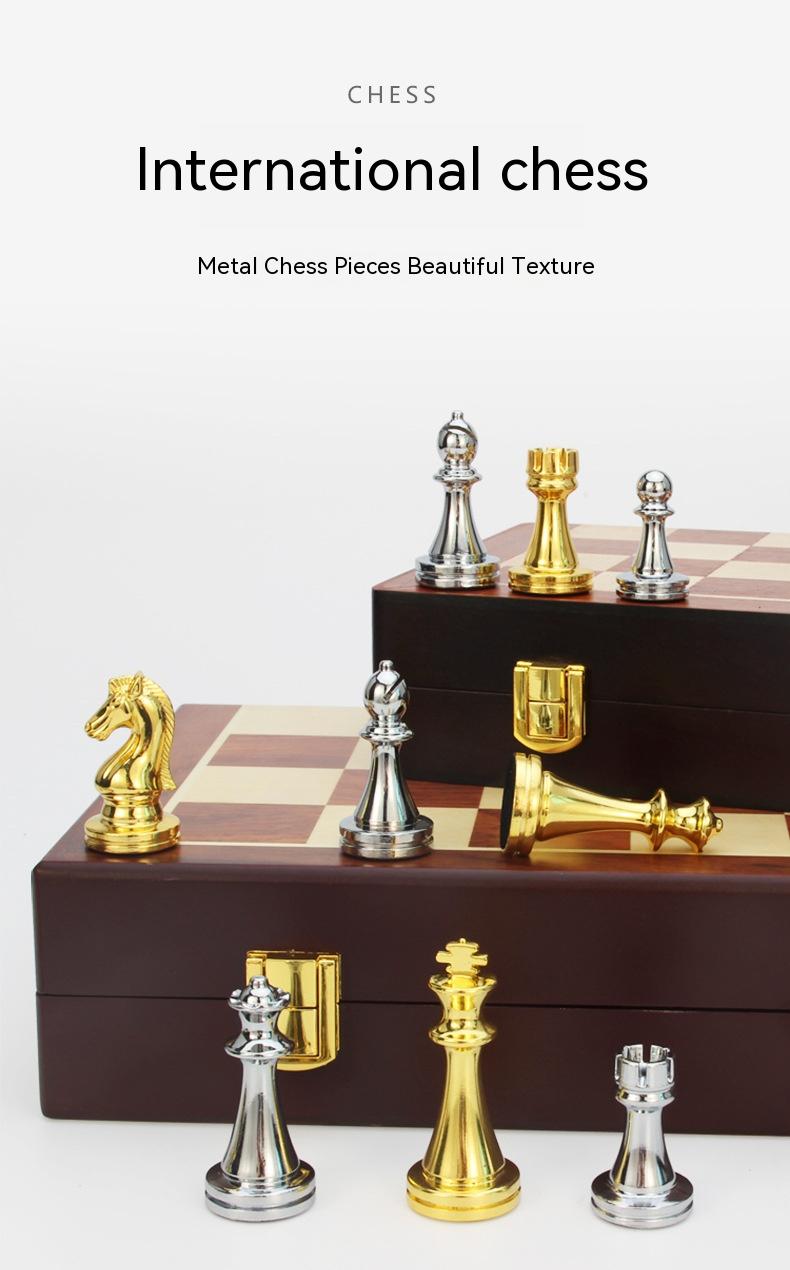 Folding Metal Smart Chess Box Ieces Magnetic