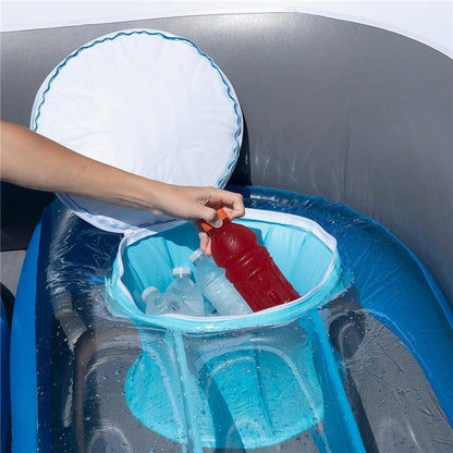 Cama flotante inflable de PVC para 6 personas con isla de agua