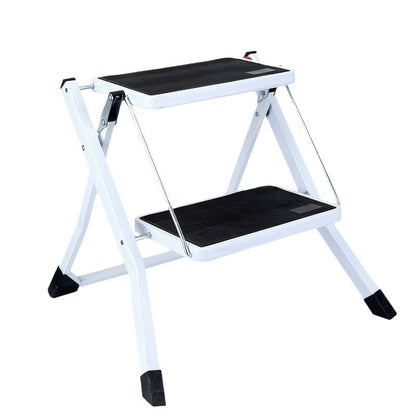 Two-step Household Folding Stair Square Tube Portable Trestle Ladder Iron Ladder Climbing Stool Ladder Portable