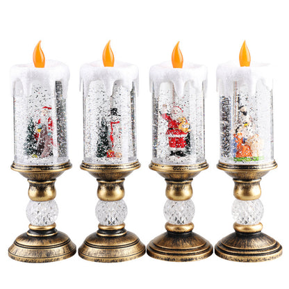 Christmas Decorations Candle Light Scene Layout