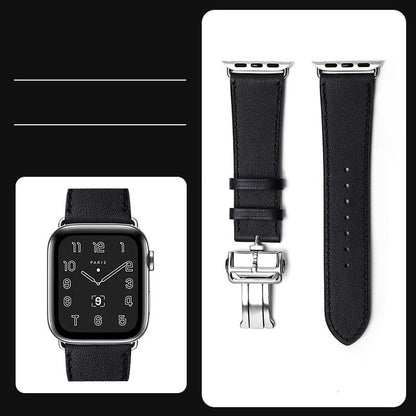 Smartwatch Butterfly Clasp Hand-stitched Strap