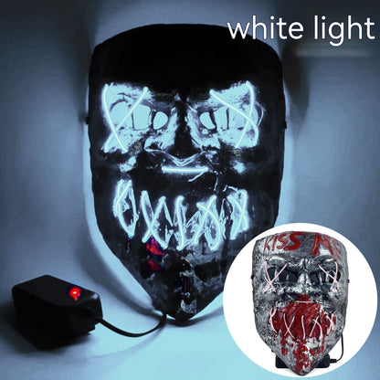 Masque LED froid, accessoire d'horreur d'Halloween