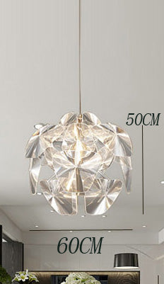 Lustre pomme de salon en acrylique LED