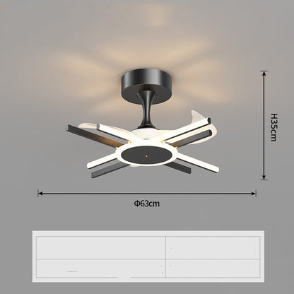 Lámpara de ventilador de salón de lujo con luz nórdica, nuevo estilo Simple