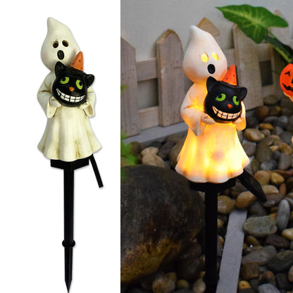 Lámpara solar de calabaza con ambiente creativo para Halloween al aire libre