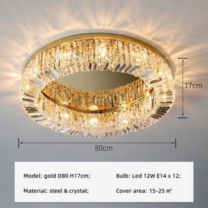 Bedroom Room Led Ceiling Lamp Simple Nordic Modern Crystal