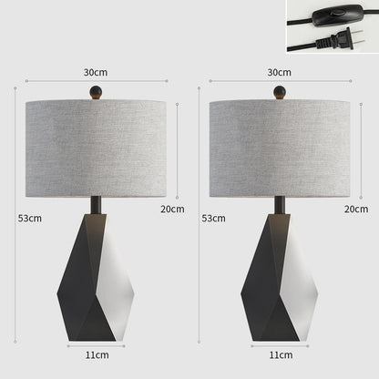 Lámpara de mesa de noche para dormitorio, geometría creativa minimalista nórdica