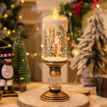 Christmas Decorations Candle Light Scene Layout