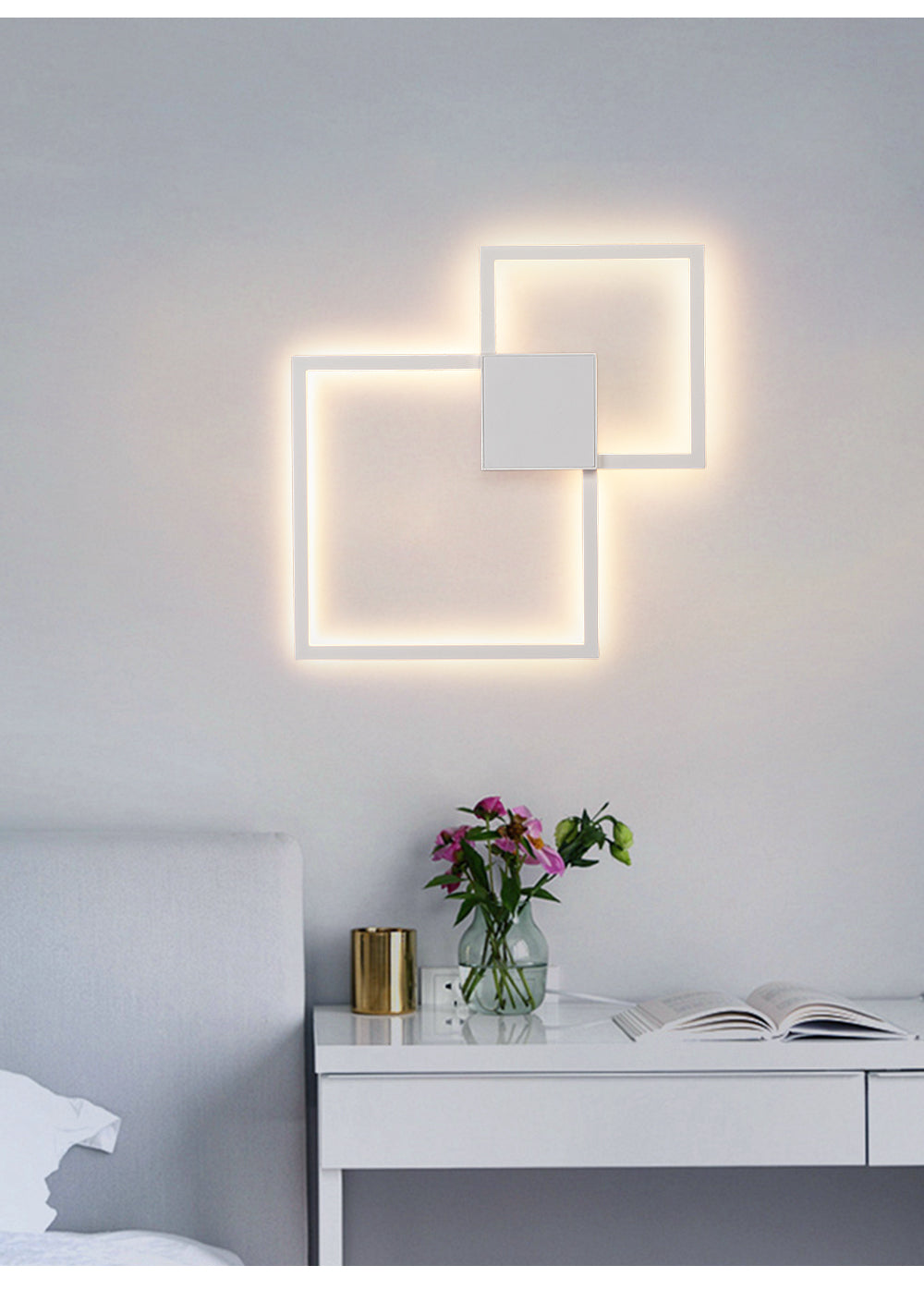 Aplique de pared con forma LED de línea geométrica simple