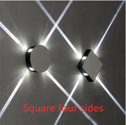 Modern simple square round LED aluminum wall light