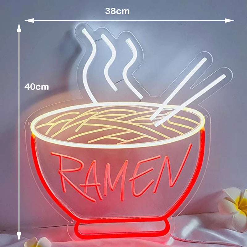 Luz LED de pared de fondo de fideos de forma creativa