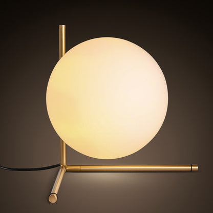 Lampe de table simple boule de verre