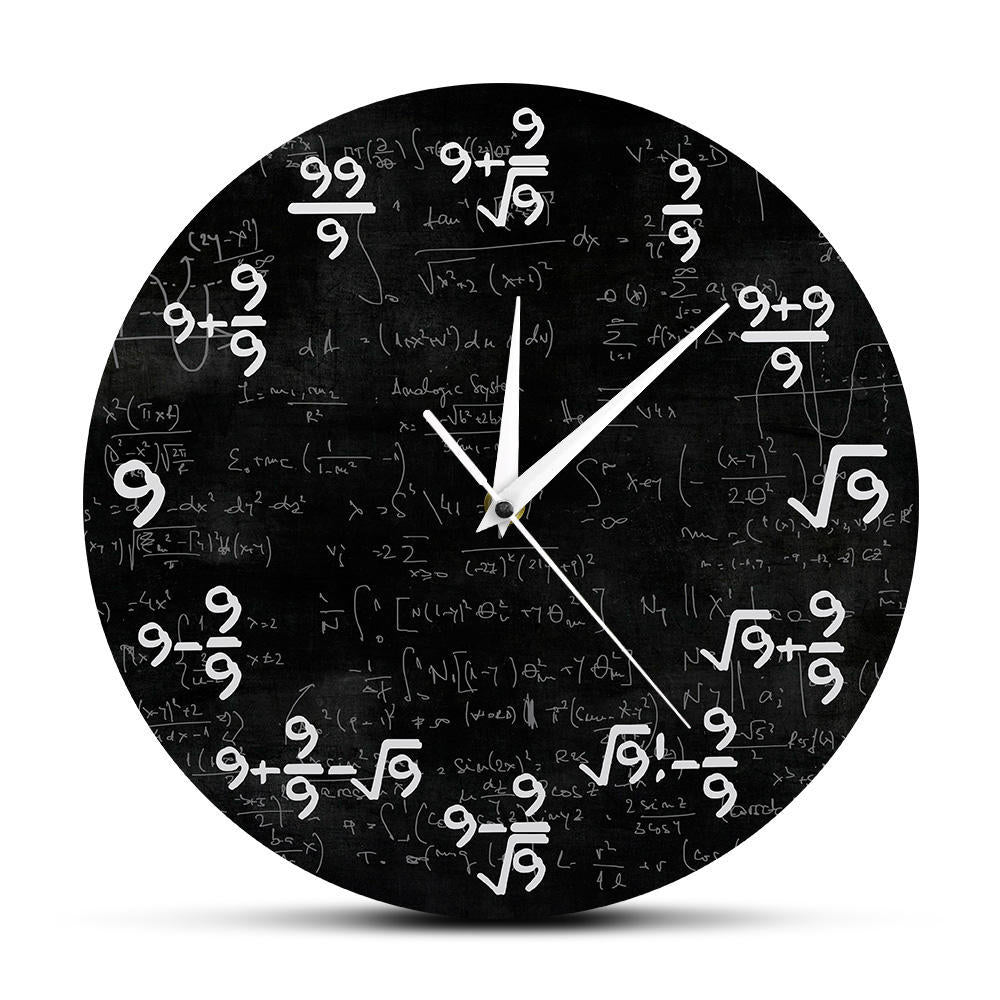 Horloge murale mathématique à la mode pour la maison