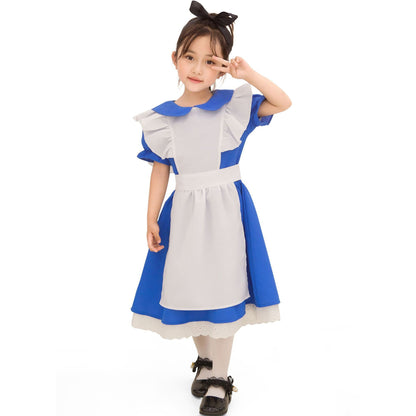 Cute Maid Costume Role Play Maid Ware Halloween Costume Children's Day Kindergarten Girls Performance Wear