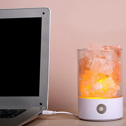 Sleeping romantic crystal small salt lamp