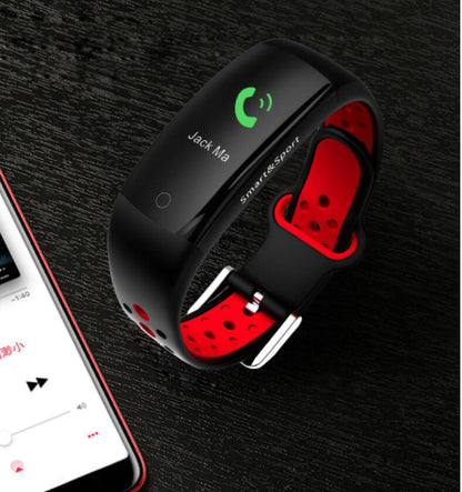 Q6S Smart Color Screen Bracelet Blood Pressure Heart Rate Monitoring Step Sports Watch